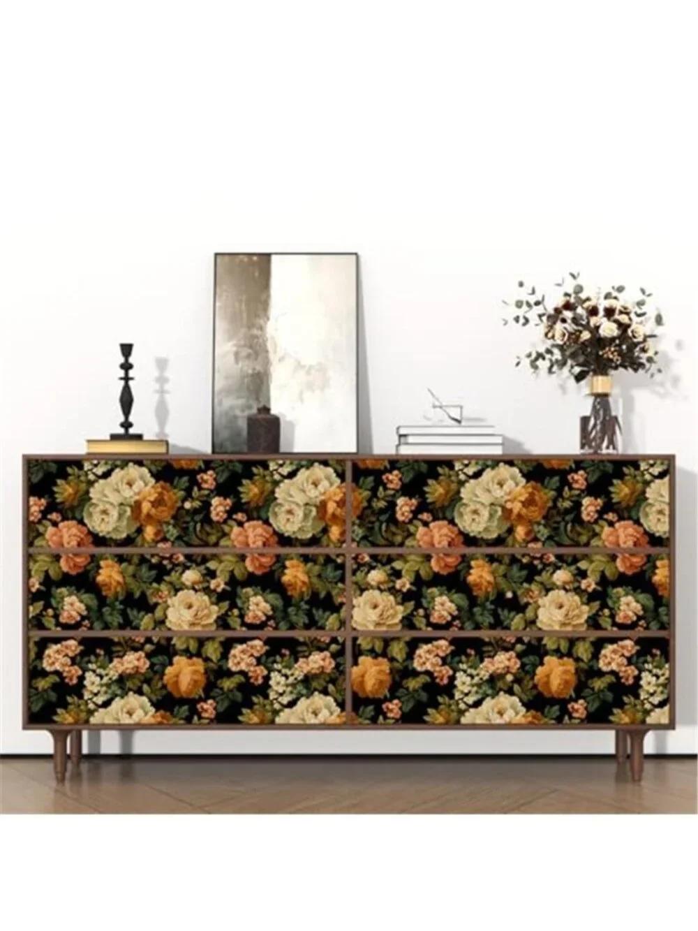 Boho Floral Peel Stick Wallpaper Vintage Contact Paper Self Adhesive Vinyl Roll